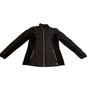 Women's C9 Champion Black Lightweight Full Zip Athletic Jacket Size L